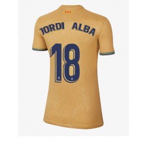 Barcelona Jordi Alba #18 kläder Kvinnor 2022-23 Bortatröja Kortärmad